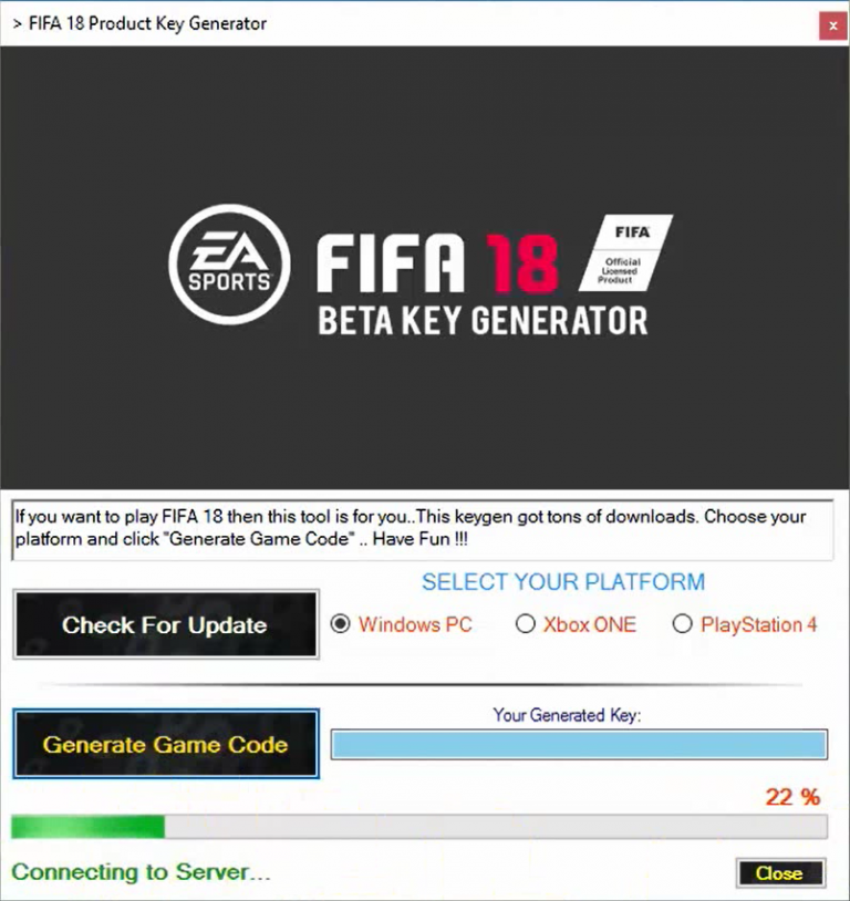 fifa 18 serial key generatorexe